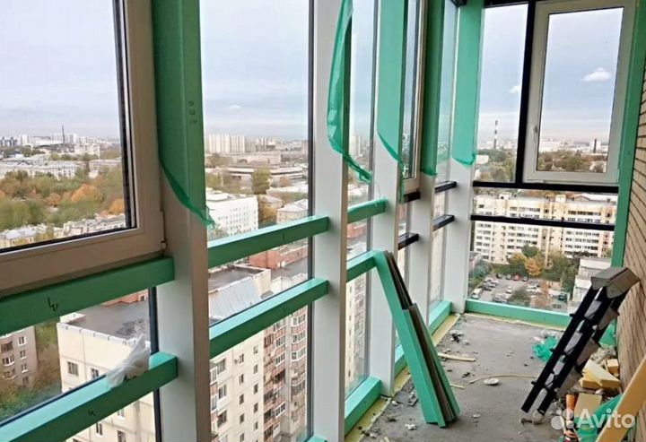 Остекление / отделка / утепление балконов лоджий