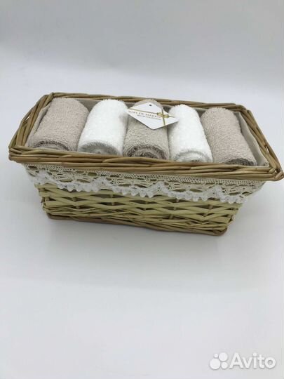 Набор полотенцев для рук 30х50 в корзинке