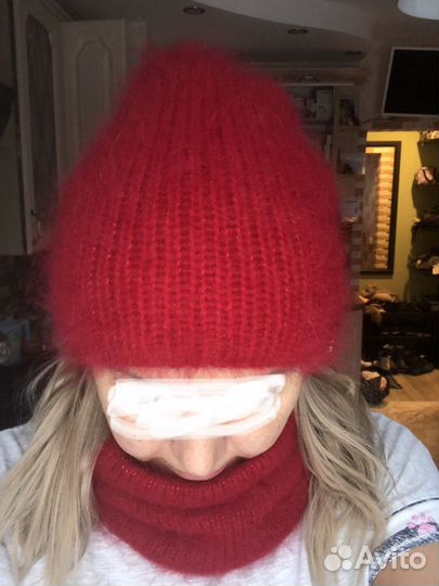 Комплект шапка и снуд