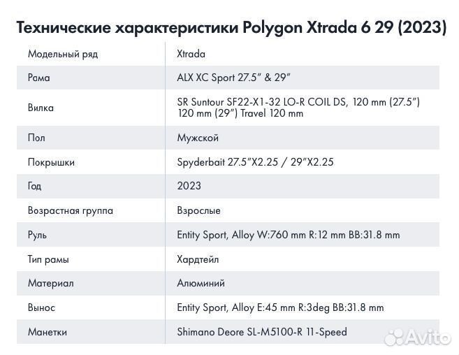 Горный Polygon Xtrada 6 29 (2023)