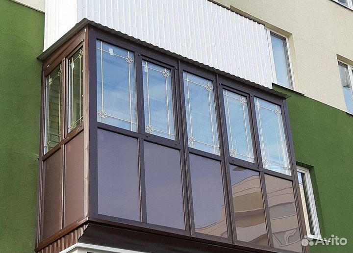 Остекление балконов и лоджий под ключ D5253