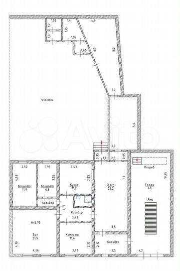 5-к. квартира, 150 м², 1/1 эт.