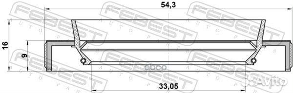 Сальник привода 35X54X9X16 95HBY-35540916R Febest