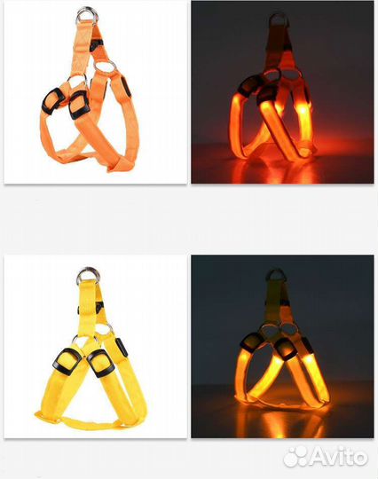 Шлейка с подсветкой новая на собак средних пород
