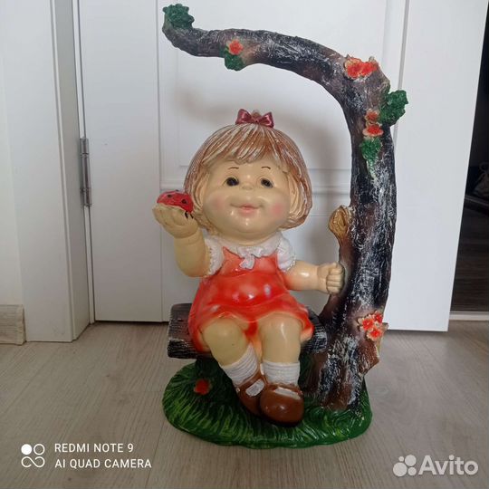 Фигурка садовая утёнок, девочка, лев