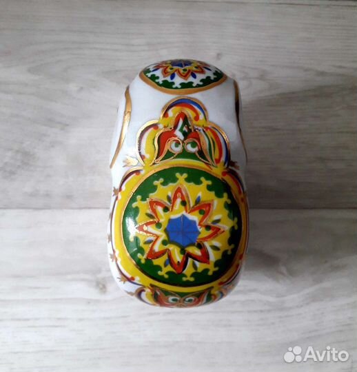 Чайница. Индийский слон. Фарфор. СССР. Вербилки