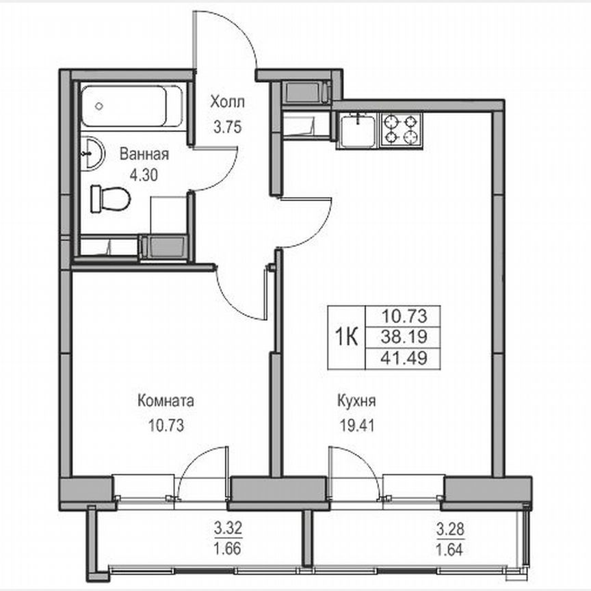 1-к. квартира, 41,5 м², 14/23 эт.