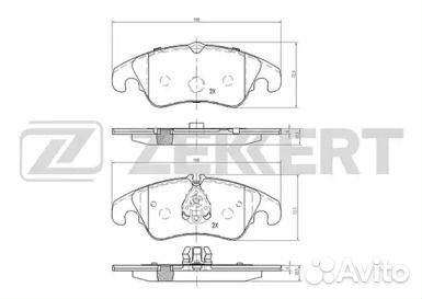 Колодки тормозные Fr audi A4 IV 07, A5 07, Q5 10