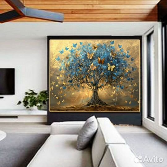 Интерьерная картина маслом Дерево бабочек Стиль