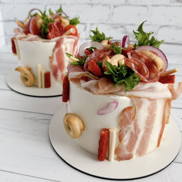 Мясной бенто, мужской бенто, закусочной торт