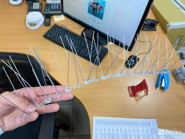 10 шт Шипы от птиц (по 50см) 60 игл