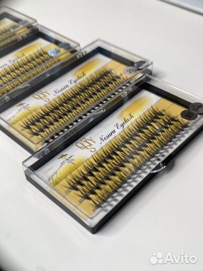 Пучковые ресницы 10 и 12 мм
