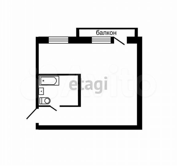 Комната 8 м² в 1-к., 2/5 эт.