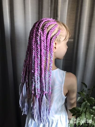 Косы с канекалономи / косы из своих волос