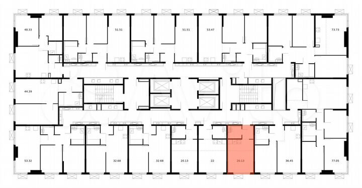 Квартира-студия, 20,1 м², 28/33 эт.