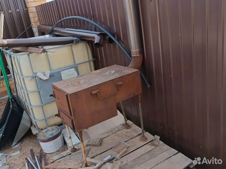 Печь для казана с дымоходом