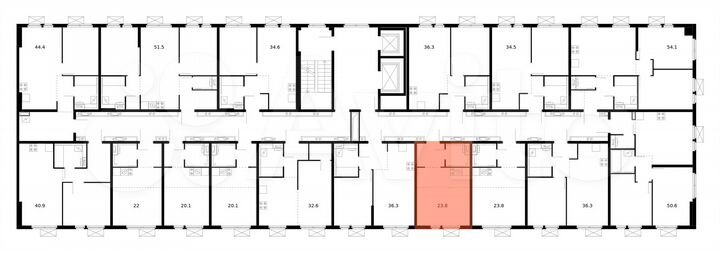 Квартира-студия, 23,8 м², 8/14 эт.