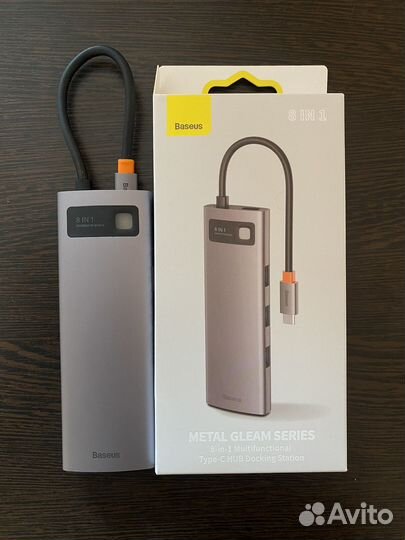 USB-C хаб Baseus Metal Gleam Series 8-in-1