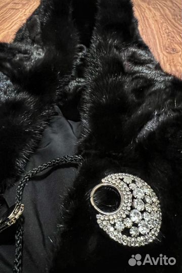 Шуба норковая с капюшоном