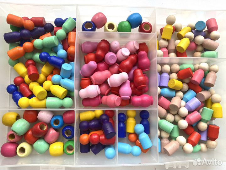 Счетный материал, игрушки деревянные