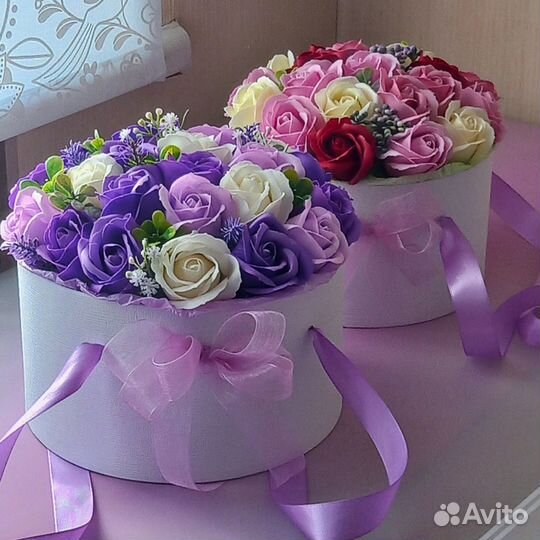 Цветы букет из мыла