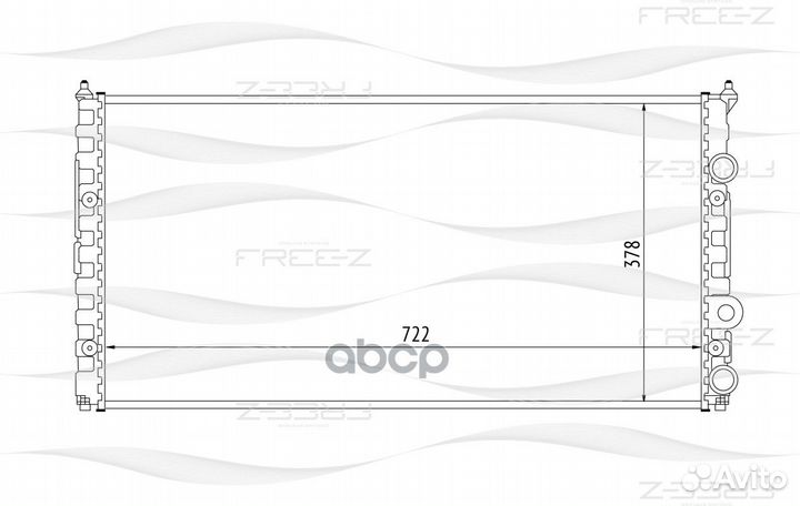 Радиатор VW Passat 88 KK0205 free-Z