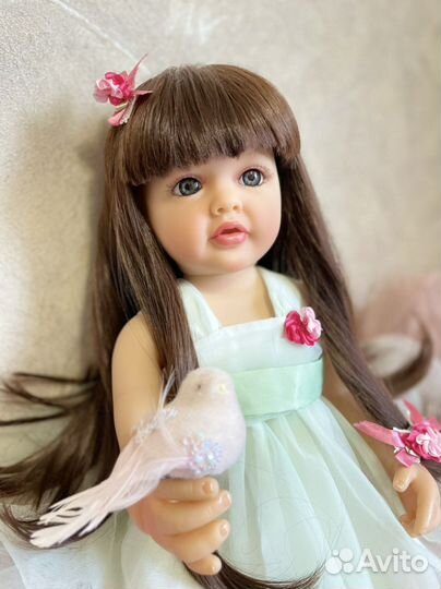 Кукла Реборн, 55-56 см, Можно купать