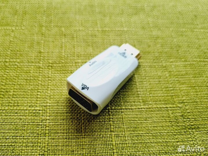 Переходник/ адаптер/ конвертёр HDMl - VGA (белый)