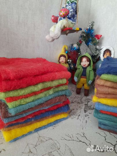 Окрашенная вата для ватных ёлочные игрушек