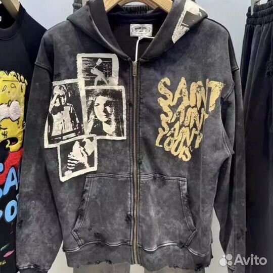 Зип худи saint michael оверсайз (новинка 2025)