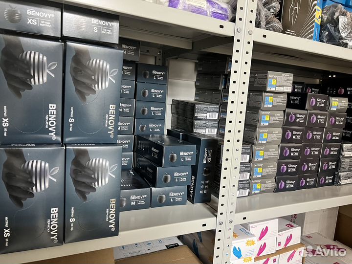 Перчатки нитриловые Benovy