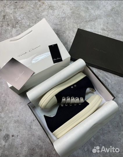 Кеды Rick owens drkshdw low jumbo lace