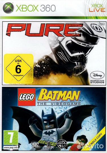 Lego Batman the Videogame + игра pure (Xbox 360)