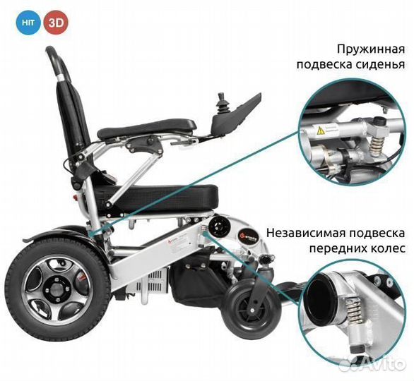 Коляска инвалидная с электроприводом Pulse 660