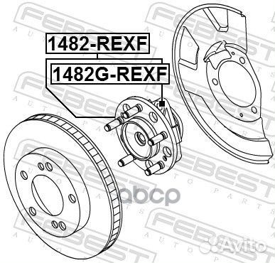 Ступица передняя ssang yong rexton 2001-2013 FE