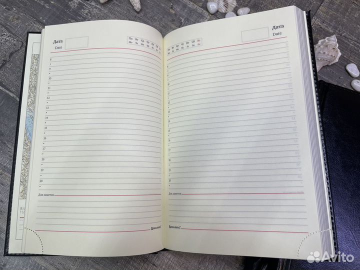 Ежедневник кожаный с вашей гравировкой