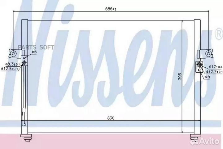 Радиатор кондиционера hyundai grace (1994) 2.6