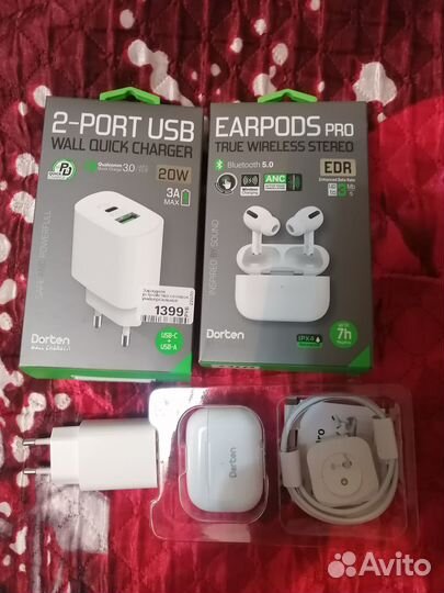 Беспроводные наушники Dorten и зарядное устройство