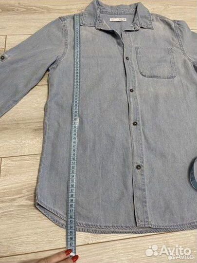 Джинсовая рубашка zara р 152