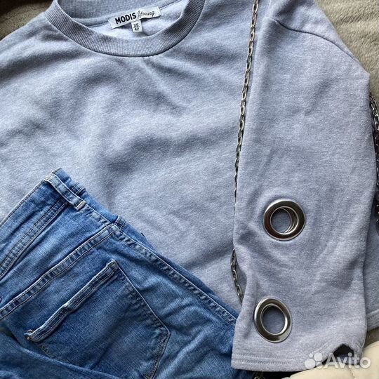 Укороченный женский свитшот