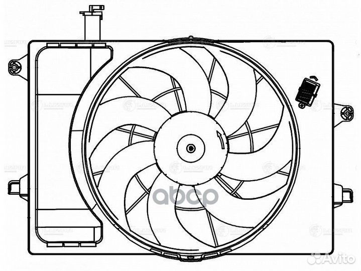 Вентилятор радиатора hyundai creta (21) 1.6I/2