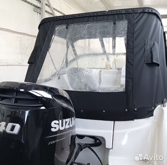 Тент ходовой на катер Гризли