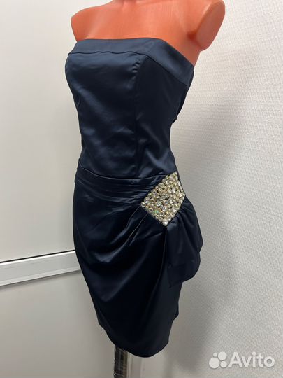 Вечернее атласное платье 44/46