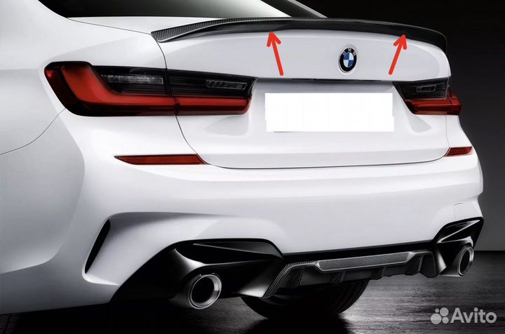 Спойлер карбон bmw 3 series G20 стиль Performance