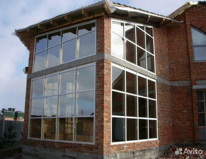 Фасад остекление витраж беседка окна