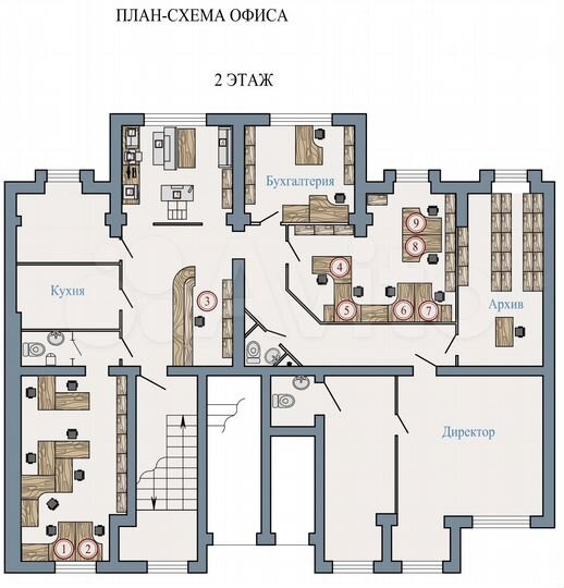 Офис с мебелью, 330 м²