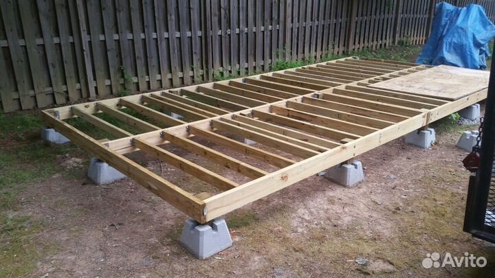 Фундамент. для террасы, веранды, беседки, хозблока