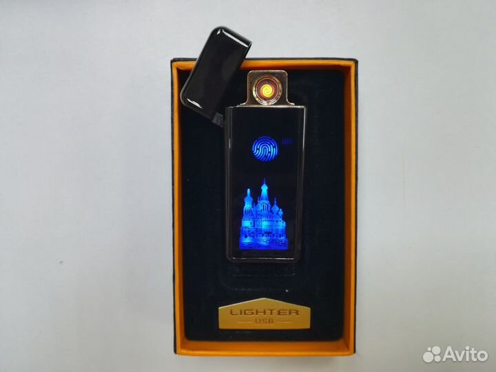 Зажигалка со спиралью Россия, подсветка собор