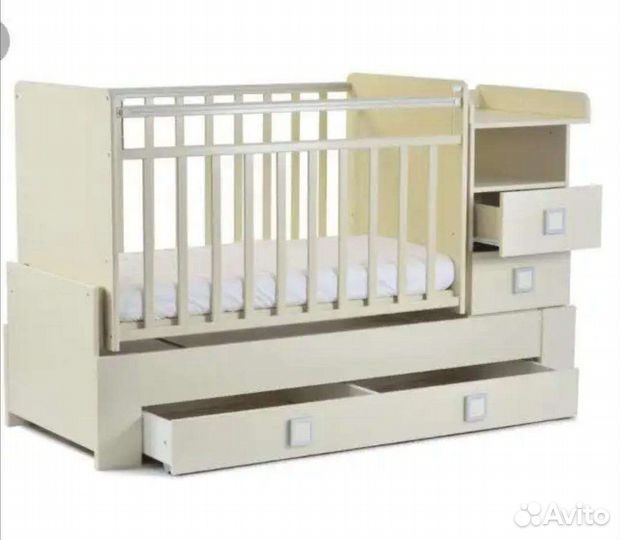 Кроватка трансформер 3 в 1 плюс 2 матраса