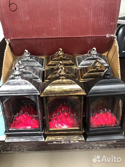 Фонарики новогодние камины и свечи